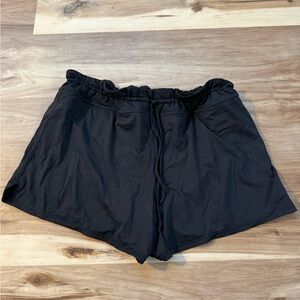 24th & Ocean Black Athletic Shorts Elastic Waist